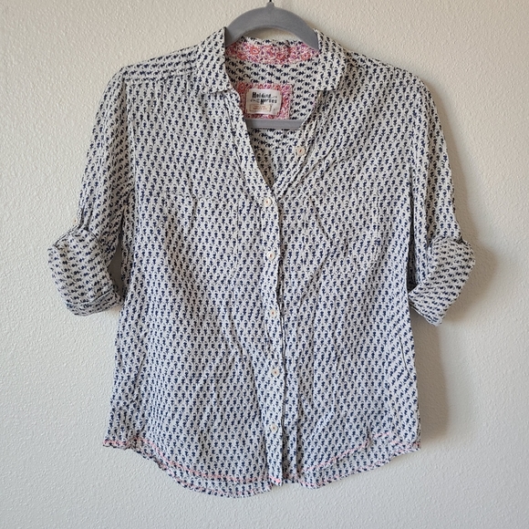 Anthropologie Tops - Anthro Holding Horses Blue White Button Up Top 2